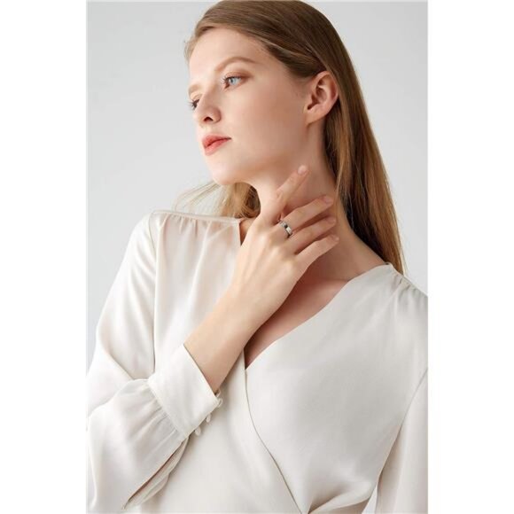 Love Friendship Ring 18K Gold Silver Rose Plated Cubic Zirconia Stainless Steel - Picture 2 of 4